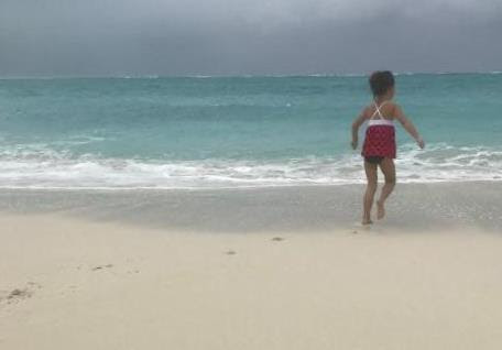 This is an image of my daughter at the beach. 
