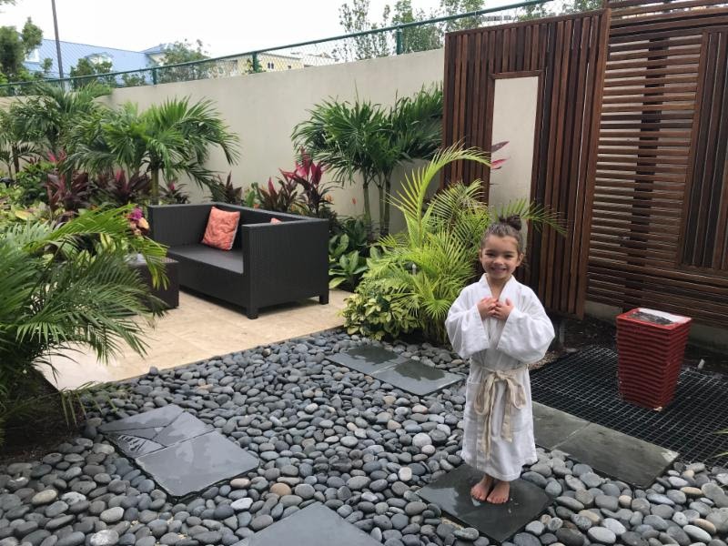This is an image of my daughter at the spa. 